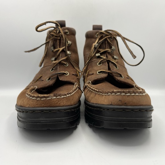 Vintage Ralph Lauren Polo Sport Boots Womens 7‎ Brown Country Ranger Moc Leather - Picture 3 of 16